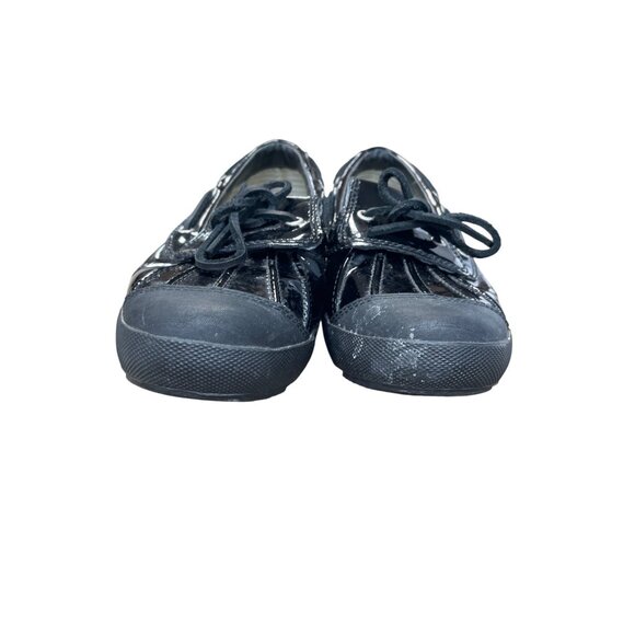 UGG Ashdale Black Patent Leather Sheepskin Rain Duck Shoes Sz 8 SKU 9488 - Picture 12 of 16